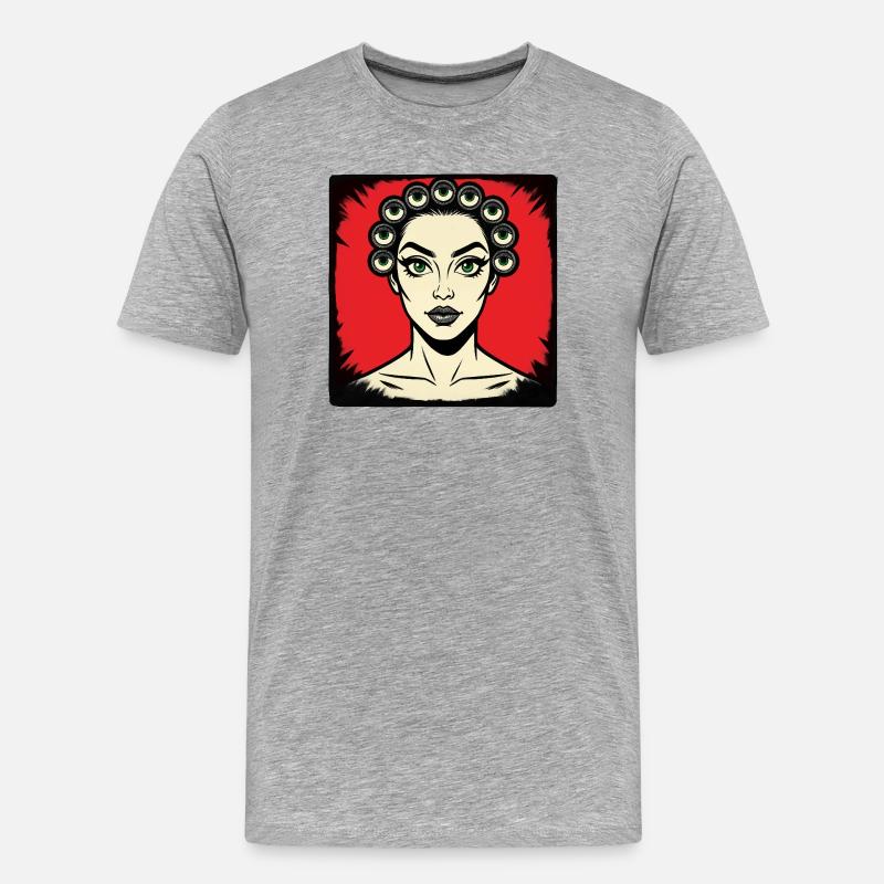 ICH SEHE DICH – nette Leute - Männer Premium Bio T-Shirt - Grau meliert