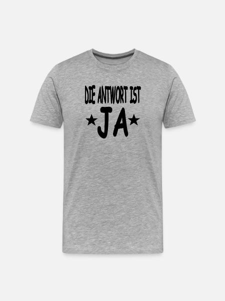 yes - Men's Premium Organic T-Shirt - heather grey