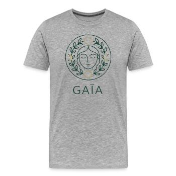 Gaia - Mother Nature - Tree of Life - Men's Premium Organic T-Shirt - heather grey - Front - Damien (186cm)