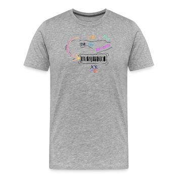 Scan me to the rightful owner - Men's Premium Organic T-Shirt - heather grey - Front - Damien (186cm)