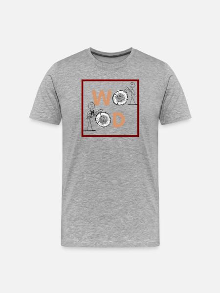 Tree rings minimalist design - Men's Premium Organic T-Shirt - heather grey