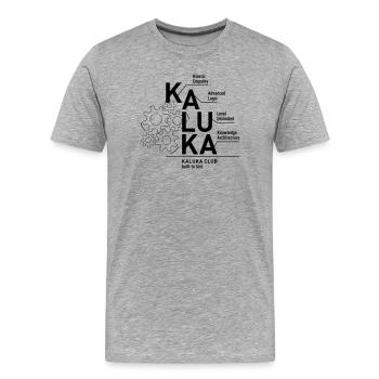 KALUKA_Club_Zahnraeder - Men's Premium Organic T-Shirt - heather grey - Front - Damien (186cm)