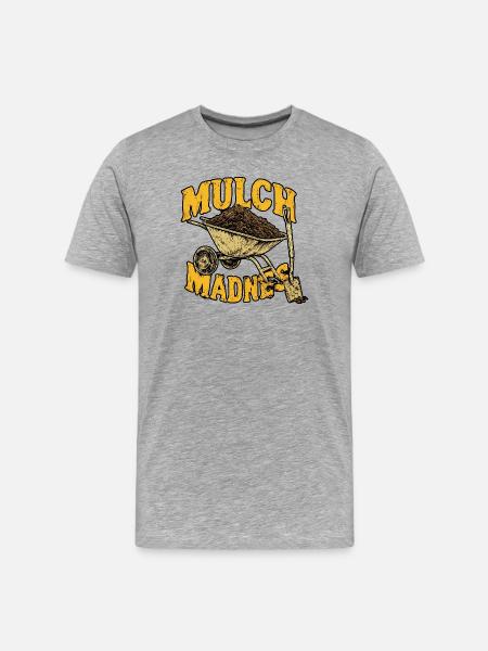 Mulch Madness-Schubkarre - Männer Premium Bio T-Shirt - Grau meliert