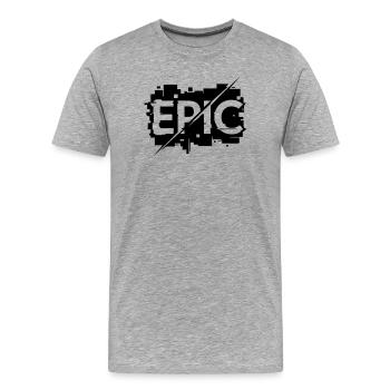 Epic - Crass good - funny exaggeration - Men's Premium Organic T-Shirt - heather grey - Front - Damien (186cm)