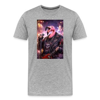 RockyZoo47 - Men's Premium Organic T-Shirt - heather grey - Front - Damien (186cm)