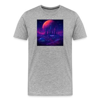 RockyZoo62 - Men's Premium Organic T-Shirt - heather grey - Front - Damien (186cm)