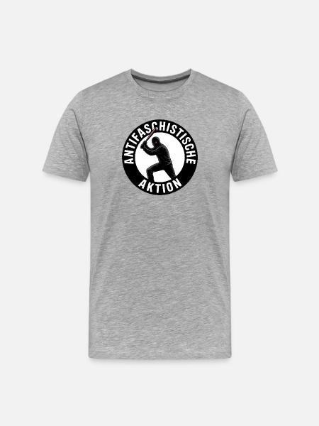 Action Antifasciste - Antifa Tee - T-shirt bio Premium Homme - gris chiné
