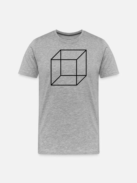 Cube Square - Men's Premium Organic T-Shirt - heather grey