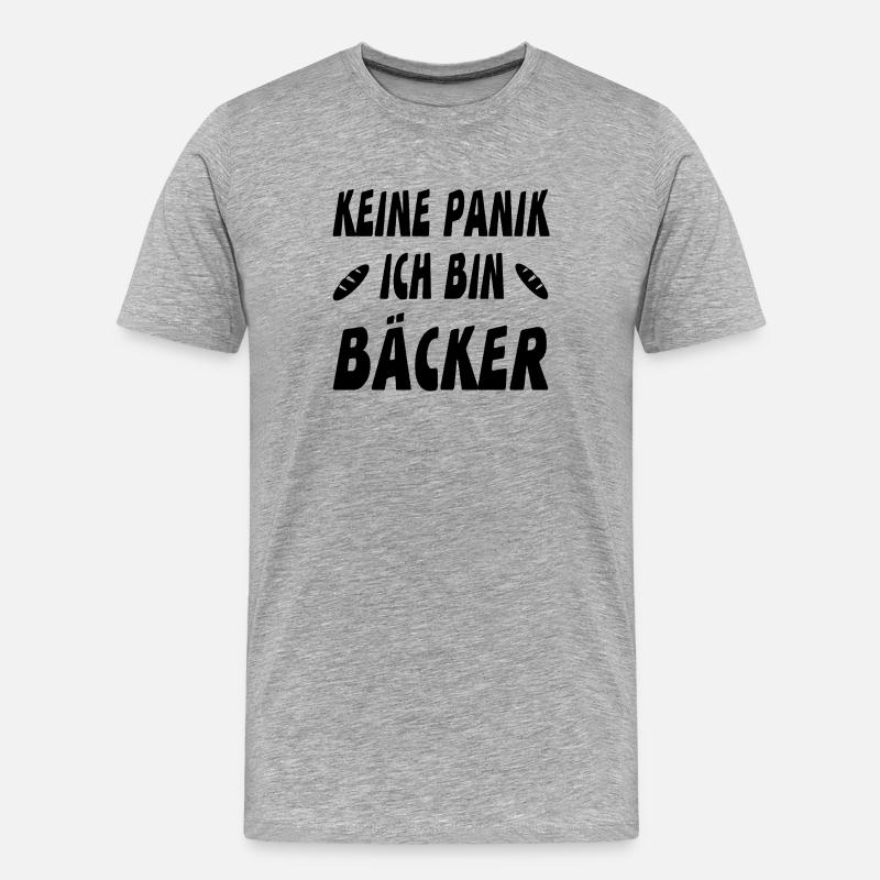 Bäcker - Männer Premium Bio T-Shirt - Grau meliert
