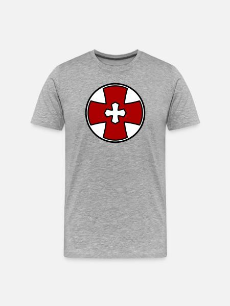 Cercle croisé - T-shirt bio Premium Homme - gris chiné