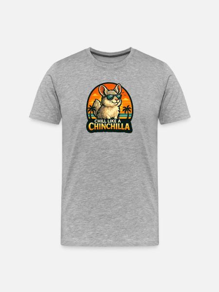 Chill like a chinchilla - Men's Premium Organic T-Shirt - heather grey