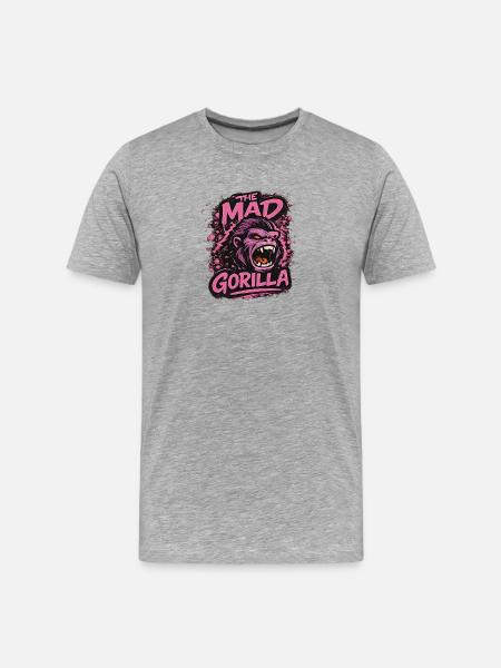 The angry gorilla - Men's Premium Organic T-Shirt - heather grey
