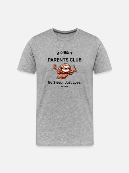 Eltern Shirt Midnight Parents Club - Men's Premium Organic T-Shirt - heather grey