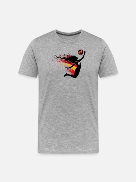 Des cheveux sur Fire__DE03vt - T-shirt bio Premium Homme - gris chiné