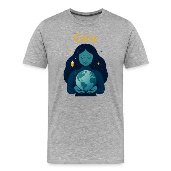Eternal Cosmic Gaia - Men's Premium Organic T-Shirt - heather grey - Front - Damien (186cm)