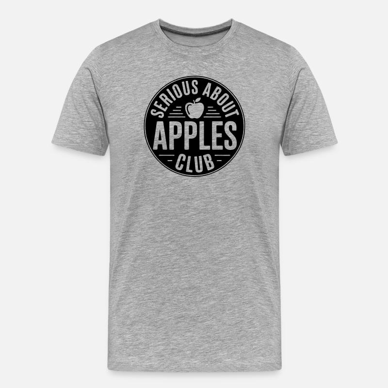 Äpfel - Serious about apples club - Männer Premium Bio T-Shirt - Grau meliert
