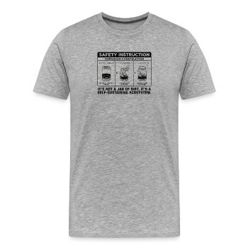 Terrarium Construction Guide: Not Just a Jar of Di - Männer Premium Bio T-Shirt - Grau meliert - Vorne - Damien (186cm)