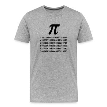 Pi - T-shirt bio Premium Homme - gris chiné - Devant - Damien (186cm)