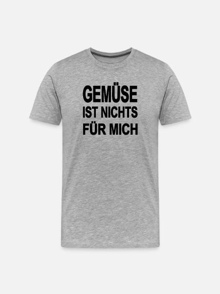 Gemüse - Männer Premium Bio T-Shirt - Grau meliert