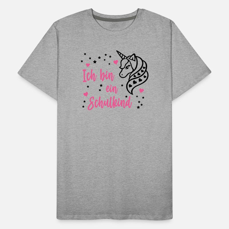 Ich bin ein Schulkind Schule Einschulung Einhorn Männer Premium Bio T-Shirt