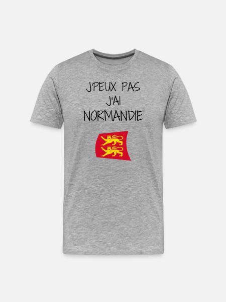 J'peux pas J'ai Normandie - T-shirt bio Premium Homme - gris chiné