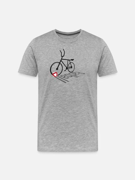 Cycling, Cycleball, Indoor Cycling, Evolution - Men's Premium Organic T-Shirt - heather grey