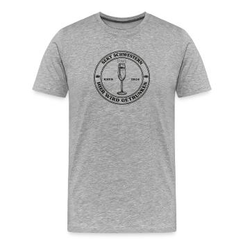 Sœurs du Vin Mousseux - T-shirt bio Premium Homme - gris chiné - Devant - Damien (186cm)