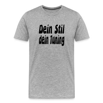Tuning - Männer Premium Bio T-Shirt - Grau meliert - Vorne - Damien (186cm)