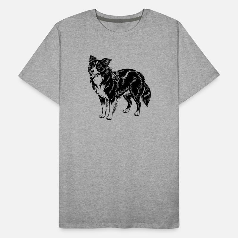 Border Collie Männer Premium Bio T-Shirt