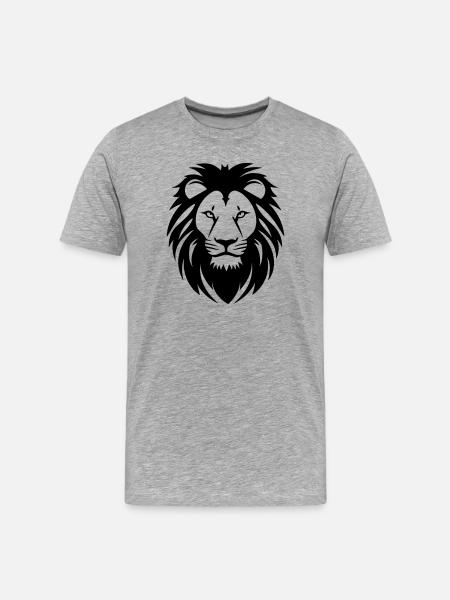 Lion - T-shirt bio Premium Homme - gris chiné