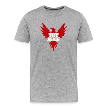 Heilungsreise Zur Transformation Innerer Stärke - Männer Premium Bio T-Shirt - Grau meliert - Vorne - Damien (186cm)