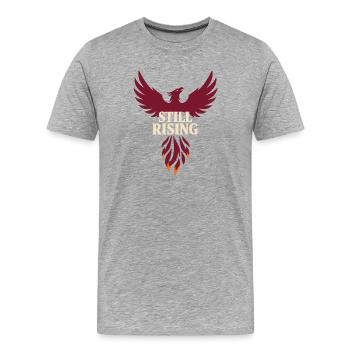 Heilungsreise Zur Transformation Innerer Stärke - Männer Premium Bio T-Shirt - Grau meliert - Vorne - Damien (186cm)