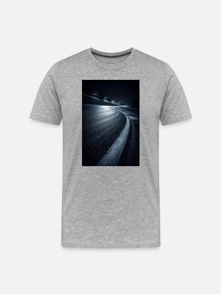 Night Road Light Trails - Men's Premium Organic T-Shirt - heather grey