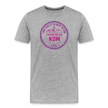 KOM Bergstempel-Calpe - Männer Premium Bio T-Shirt - Grau meliert - Vorne - Damien (186cm)
