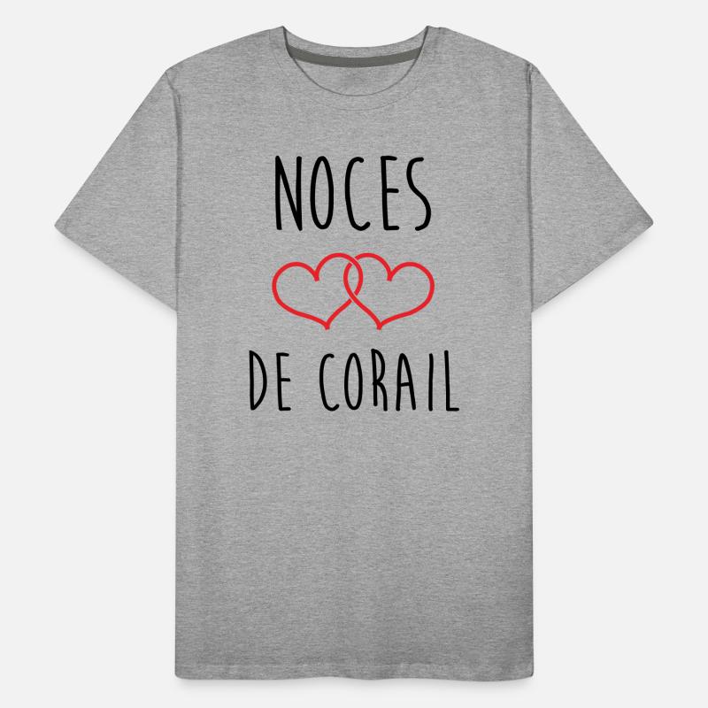Coral Wedding 11 Jahre Ehe Männer Premium Bio T-Shirt