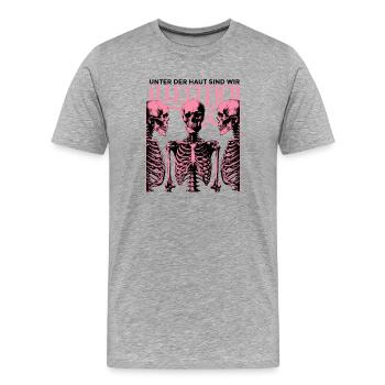 Funny Saying Motif Statement Outfit - Men's Premium Organic T-Shirt - heather grey - Front - Damien (186cm)