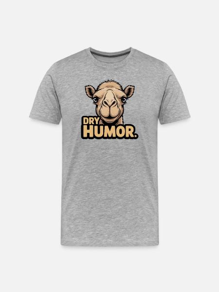 Camel Dry Humor Illustration - Men's Premium Organic T-Shirt - heather grey