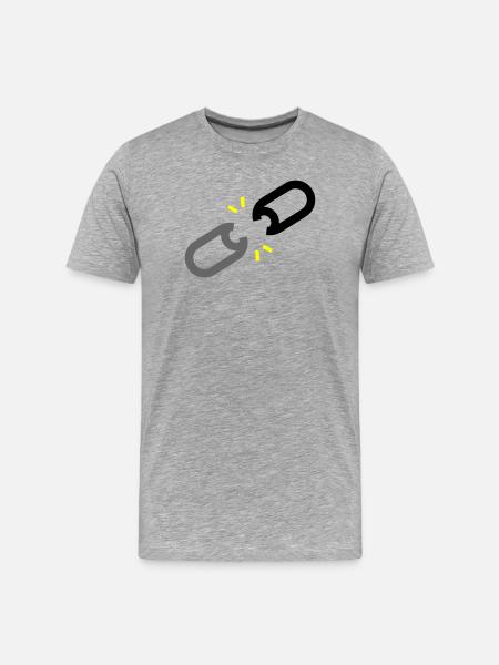 Broken Chain Freedom - Men's Premium Organic T-Shirt - heather grey