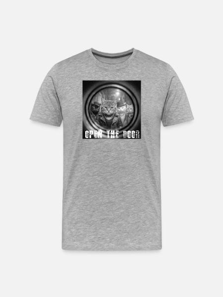 Door On Cats Noir - Men's Premium Organic T-Shirt - heather grey
