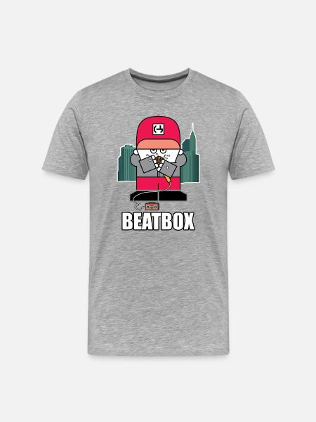 Beatbox City Cartoon - Men's Premium Organic T-Shirt - heather grey