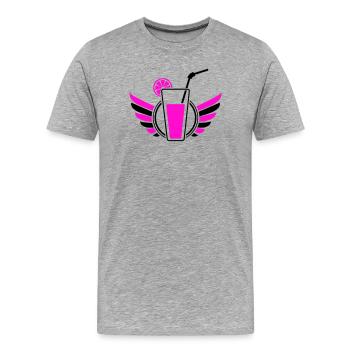 Cocktail Wings - Men's Premium Organic T-Shirt - heather grey - Front - Damien (186cm)