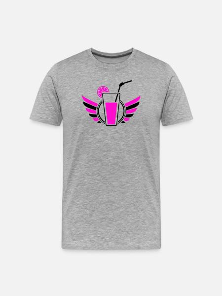 Cocktail Wings - Men's Premium Organic T-Shirt - heather grey