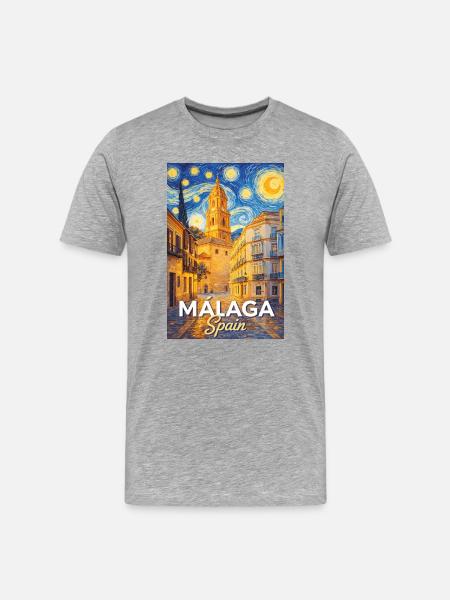 Málaga, Spain - Men's Premium Organic T-Shirt - heather grey