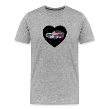 Voiture - T-shirt bio Premium Homme - gris chiné - Devant - Damien (186cm)
