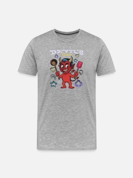 Devil's Kitchen Cooking Devil - Men's Premium Organic T-Shirt - heather grey