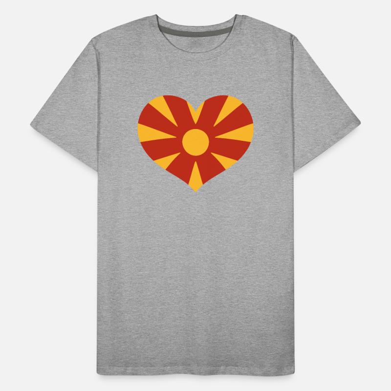 Makedonienherz-Emblem Männer Premium Bio T-Shirt