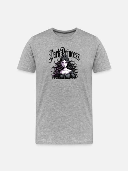 Dark Princess Gothic Crown - Men's Premium Organic T-Shirt - heather grey