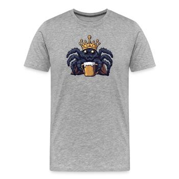 Roi de la Bière Tarentule - T-shirt bio Premium Homme - gris chiné - Devant - Damien (186cm)