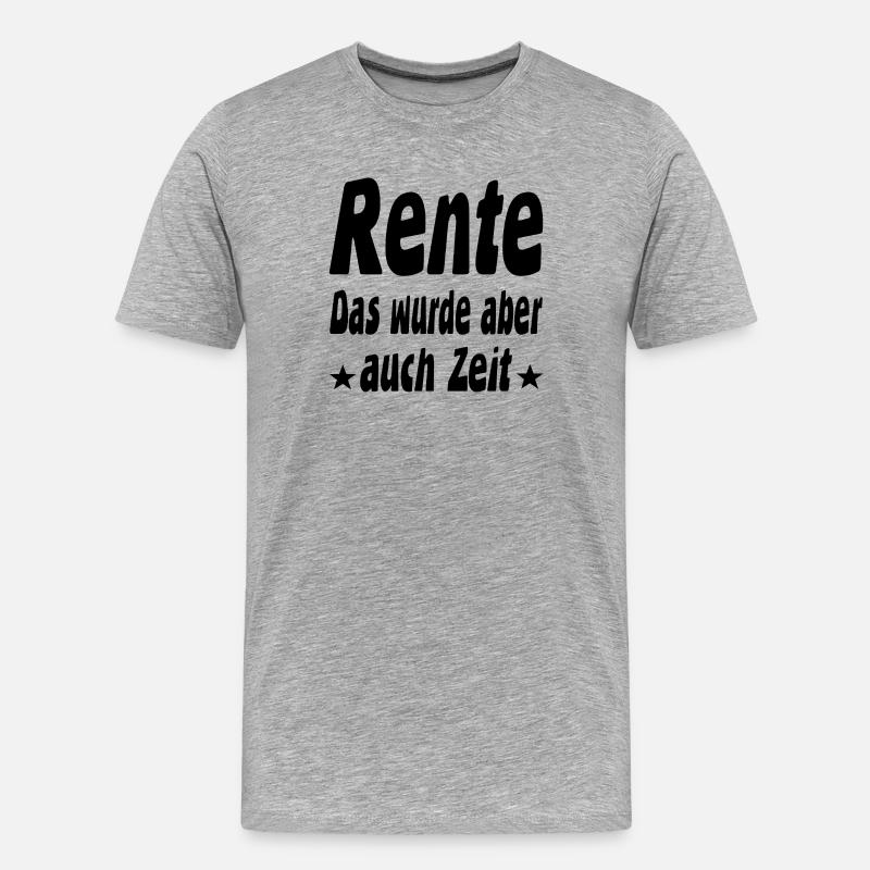 Rente - Männer Premium Bio T-Shirt - Grau meliert