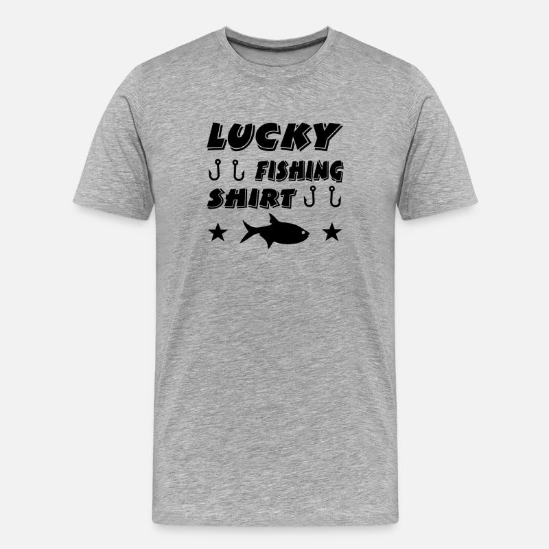 Angeln - Männer Premium Bio T-Shirt - Grau meliert